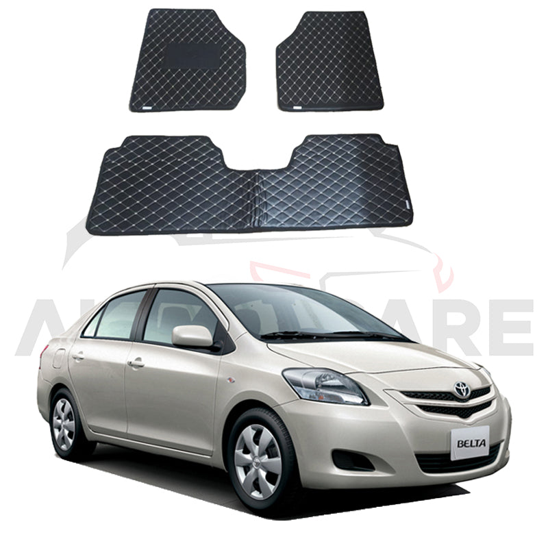 Toyota Belta 7D Floor Mat ( Flat Style ) - Model 2005-2012