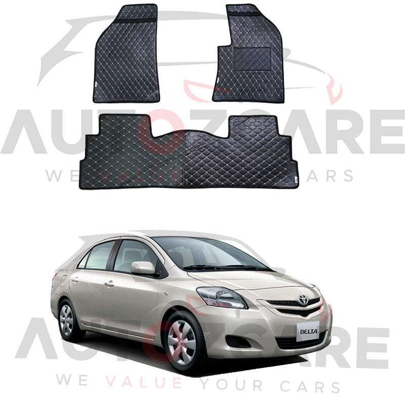 Toyota Belta 7D Floor Mat ( Flat Style ) - Model 2005-2012