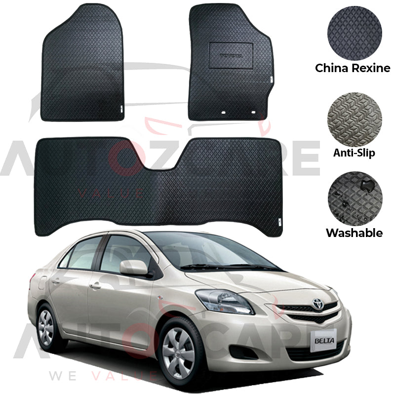 Toyota Belta China Rexine Floor Mat 3PCS - Model 2005-2012