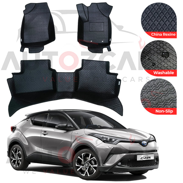 Toyota C-HR China Rexine Floor Mat (Tray Style) 3PCS - Model 2016-2025