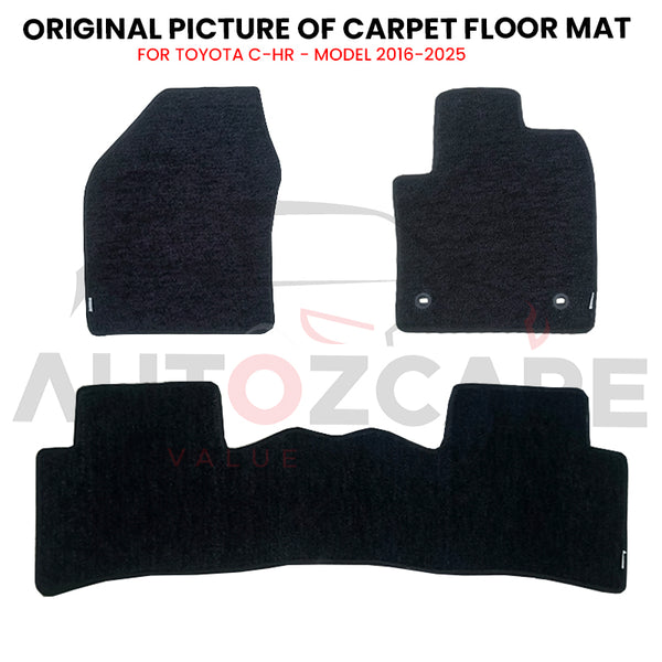 Toyota C-HR Genuine Fitting Carpet Floor Mat 3PCS - Model 2016-2025