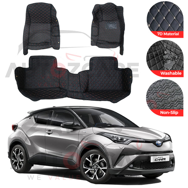 Toyota C-HR 7D Floor Mat (Tray Style) 3PCS - Model 2016-2025