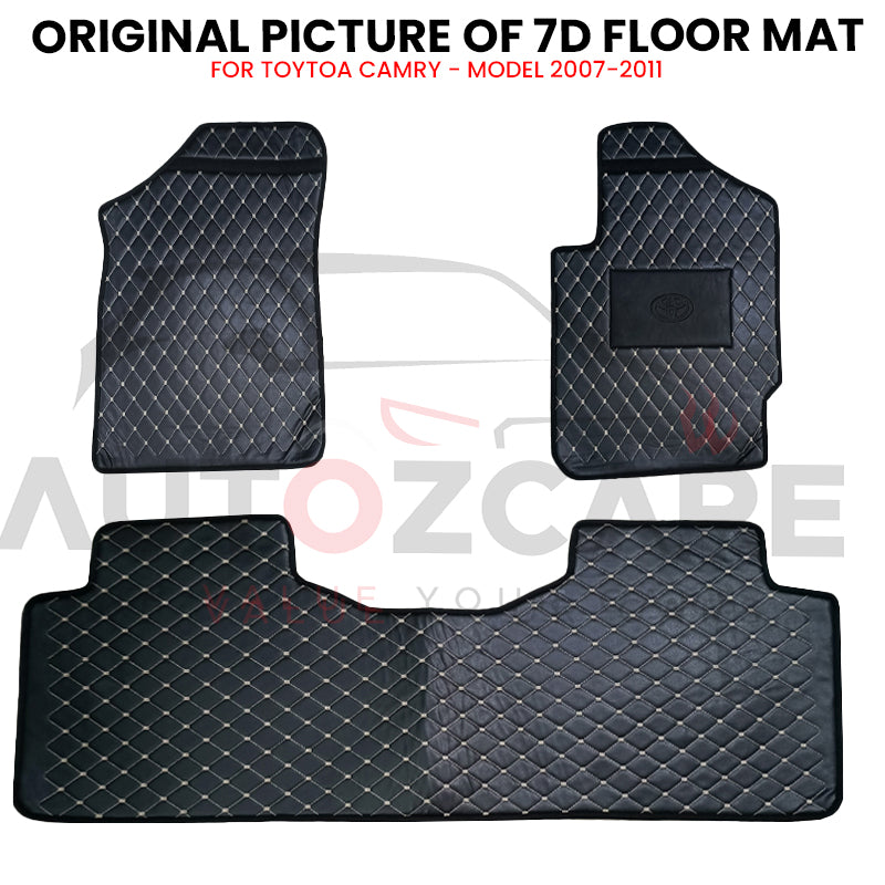 Toyota Camry 7D Floor Mat ( Flat Style ) 3PCS - Model 2007-2011