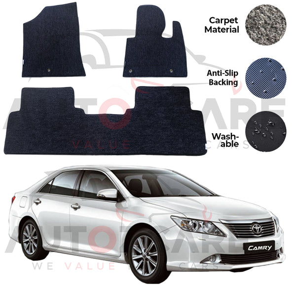Toyota Camry Genuine Fitting Carpet Floor Mat 3PCS - Model 2012-2018