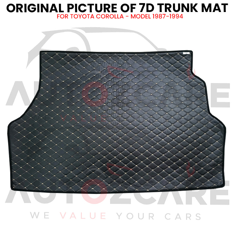 Toyota Corolla 7D Custom Car Trunk Mat - Model 1987-1994