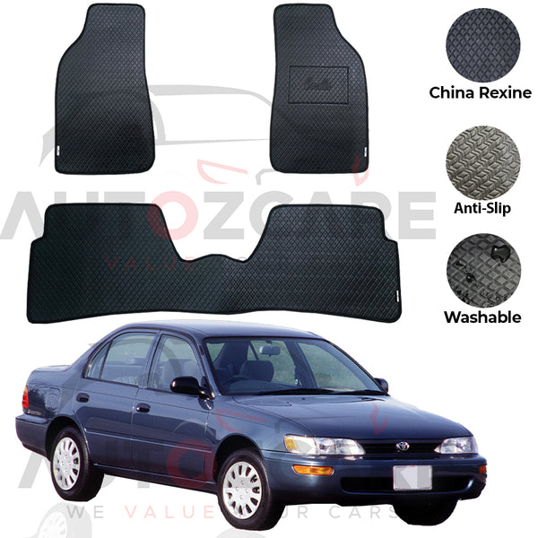 Toyota Corolla China Rexine Floor Mat 3PCS - Model 1987-1994