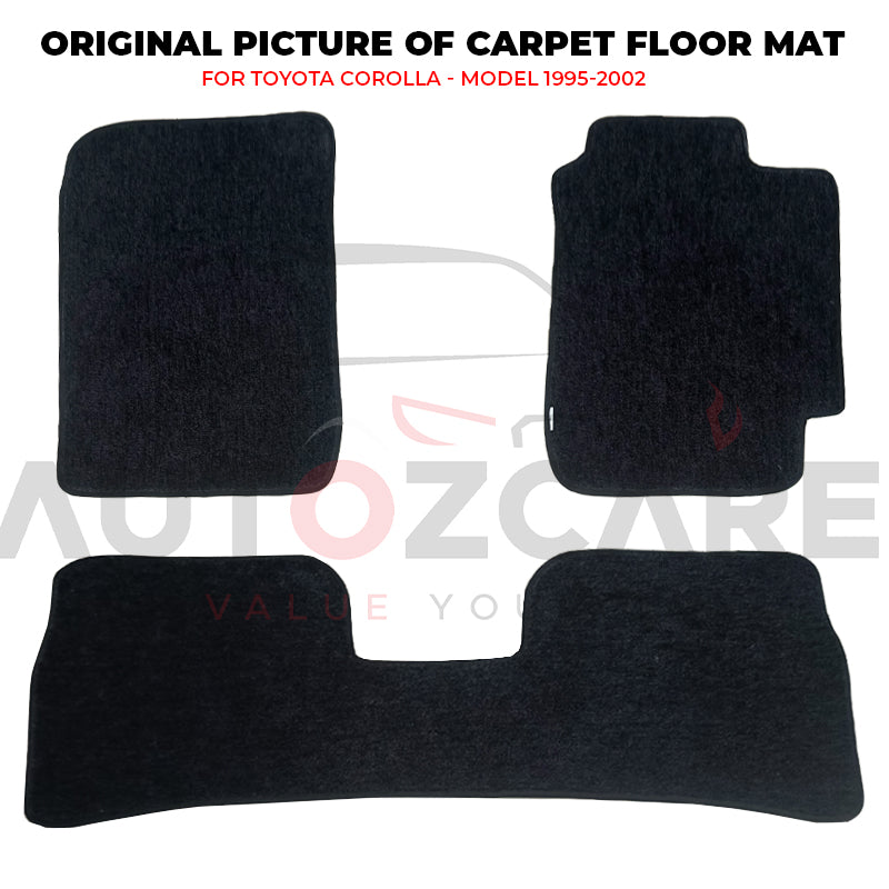 Toyota Corolla Genuine Fitting Carpet Floor Mat 3PCS - Model 1995-2002