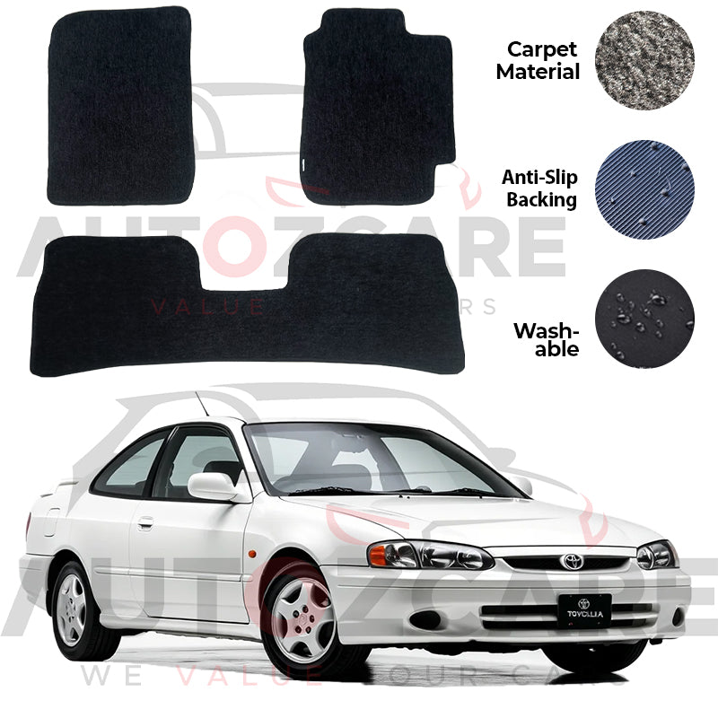 Toyota Corolla Genuine Fitting Carpet Floor Mat 3PCS - Model 1995-2002