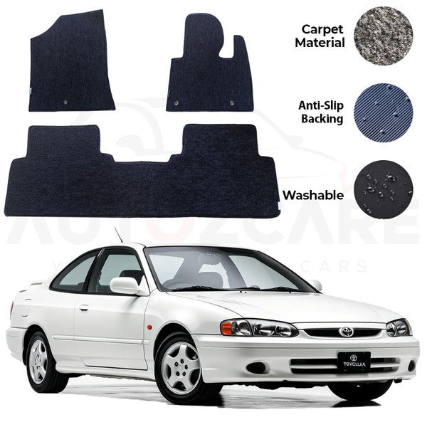 Toyota Corolla Genuine Fitting Carpet Floor Mat 3PCS - Model 1996-2002