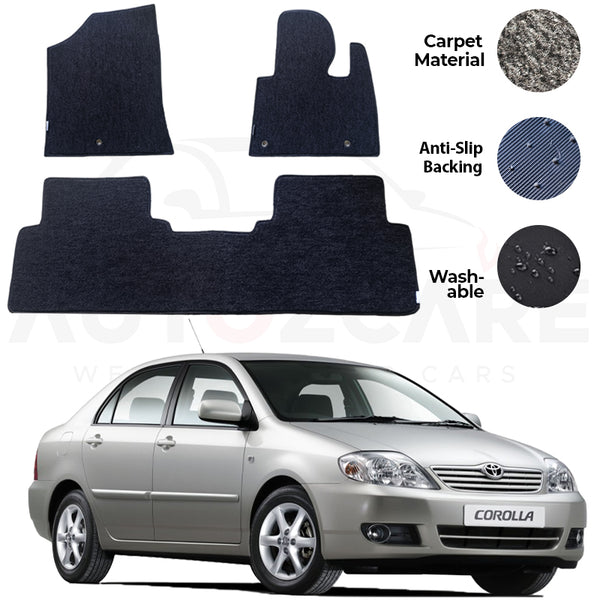 Toyota Corolla Genuine Fitting Carpet Floor Mat 3PCS - Model 2003-2008