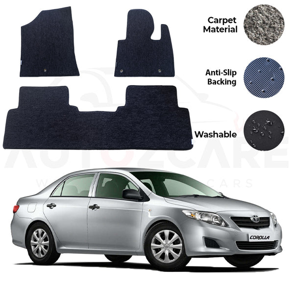 Toyota Corolla Genuine Fitting Carpet Floor Mat 3PCS - Model 2003-2008