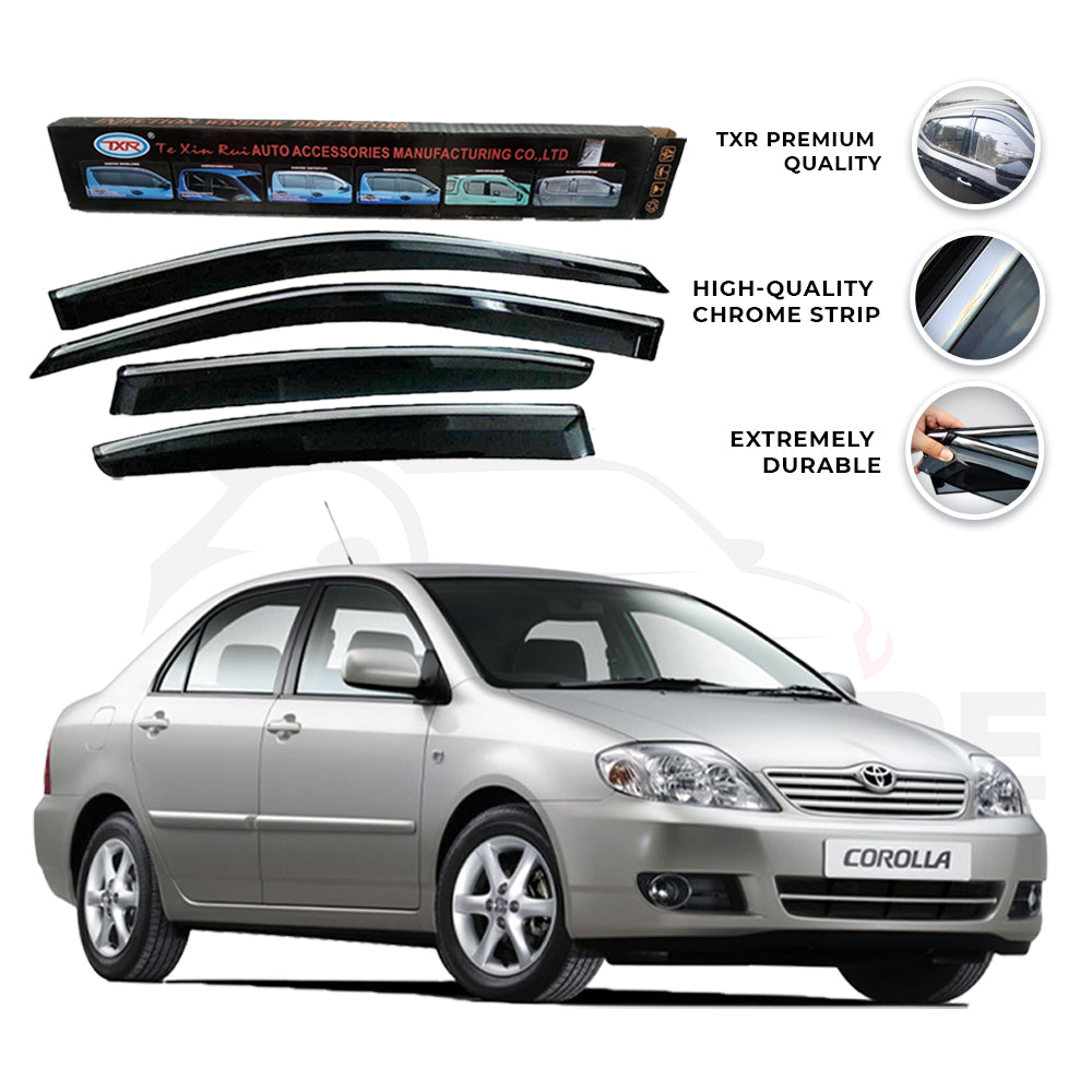 Toyota Corolla TXR Air press sun visor with chrome - Model 2003-2008