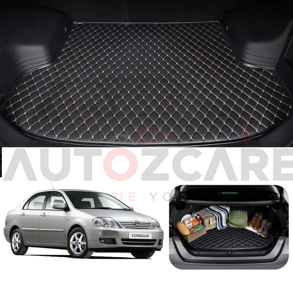 Toyota Corolla 7D Custom Car Trunk Mat - Model 2003-2008 Corolla Best Trunk Mats | Corolla 7D | Corolla Mat | Mix Thread