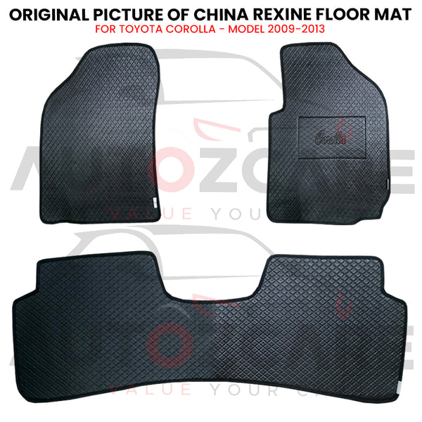 Toyota Corolla China Rexine Floor Mat 3PCS - Model 2009-2013