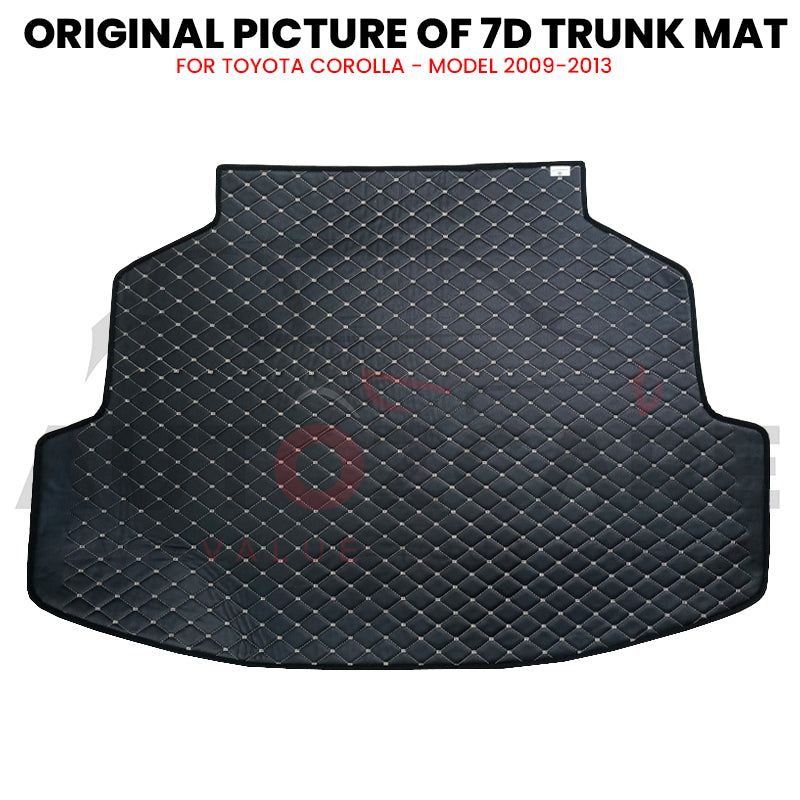 Toyota Corolla 7D Custom Car Trunk Mat - Model 2009-2013