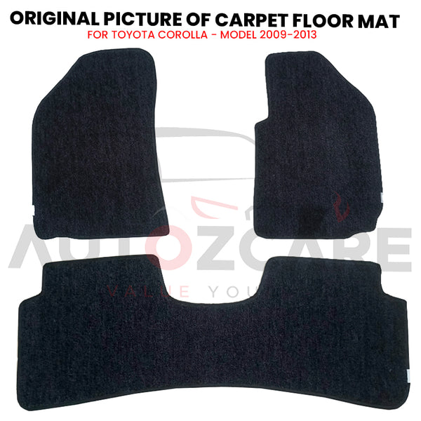 Toyota Corolla Genuine Fitting Carpet Floor Mat 3PCS - Model 2009-2013