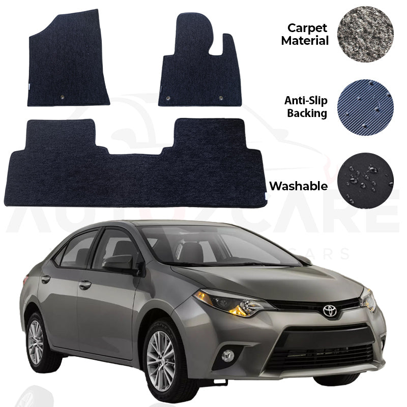 Toyota Corolla Genuine Fitting Carpet Floor Mat 3PCS - Model 2014-2024