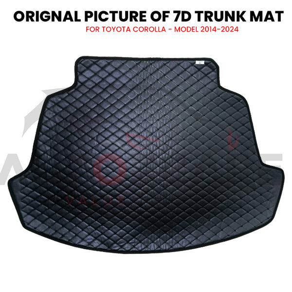 Toyota Corolla 7D Custom Car Trunk Mat - Model 2014-2024