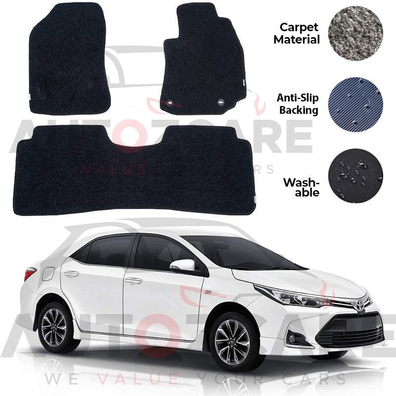 Toyota Corolla Genuine Fitting Carpet Floor Mat 3PCS - Model 2014-2025