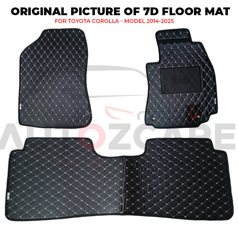 Toyota Corolla 7D Floor Mat ( Flat Style ) - Model 2014-2025