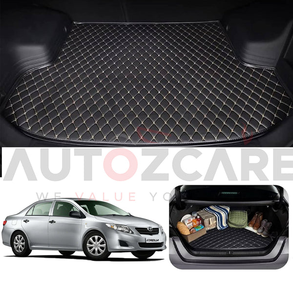 Toyota Corolla 7D Custom Car Trunk Mat - Model 2003-2008 Corolla Best Trunk Mats | Corolla 7D | Corolla Mat | Mix Thread