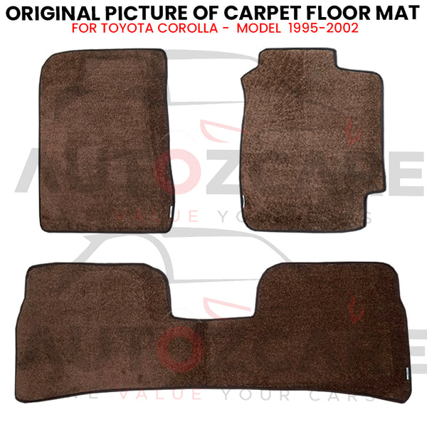 Toyota Corolla Genuine Fitting Carpet Floor Mat 3PCS - Model 1995-2002