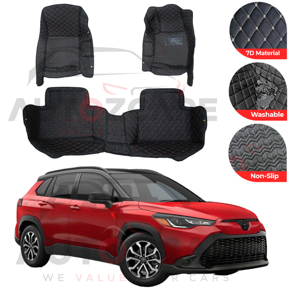Toyota Corolla Cross 7D Floor Mat (Tray Style) 5PCS - Model 2020-2025