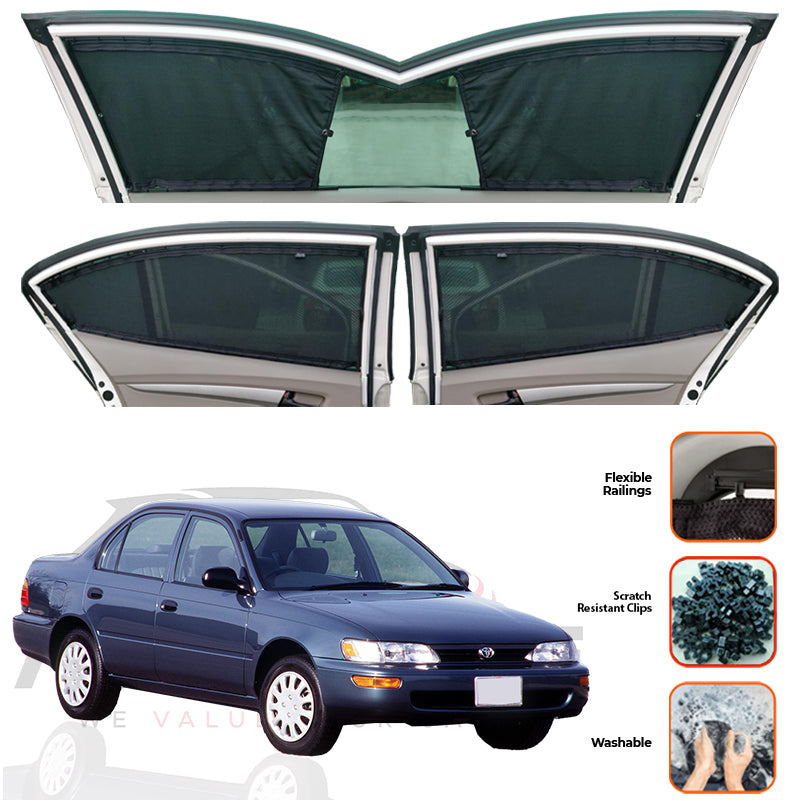 Toyota Corolla Custom Car Sliding Curtains - Model 1987-1994