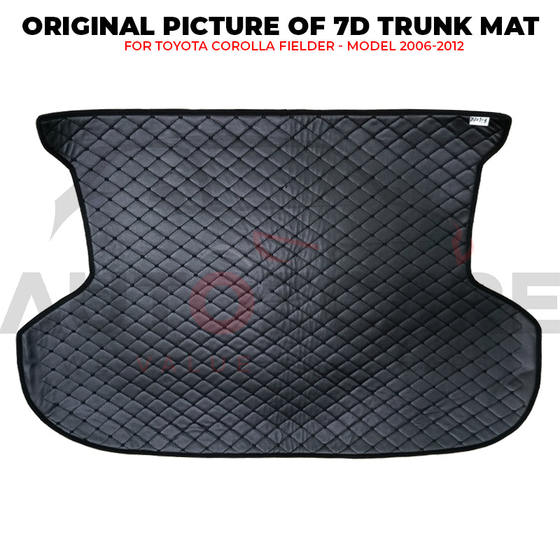 Toyota Corolla Fielder 7D Custom Car Trunk Mat - Model 2006-2012