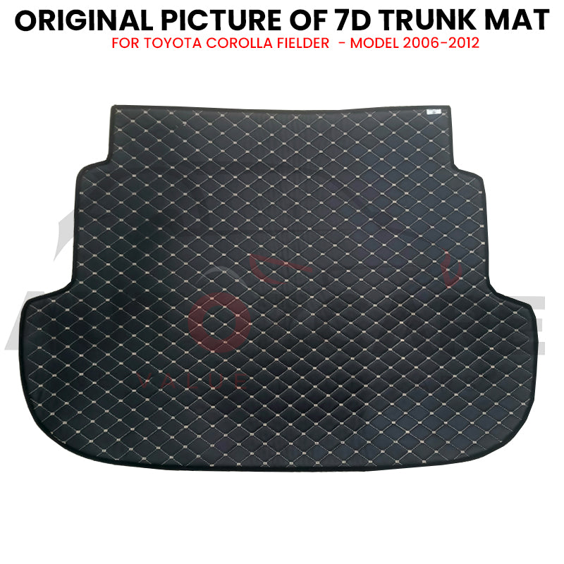 Toyota Corolla Fielder 7D Custom Car Trunk Mat - Model 2006-2012