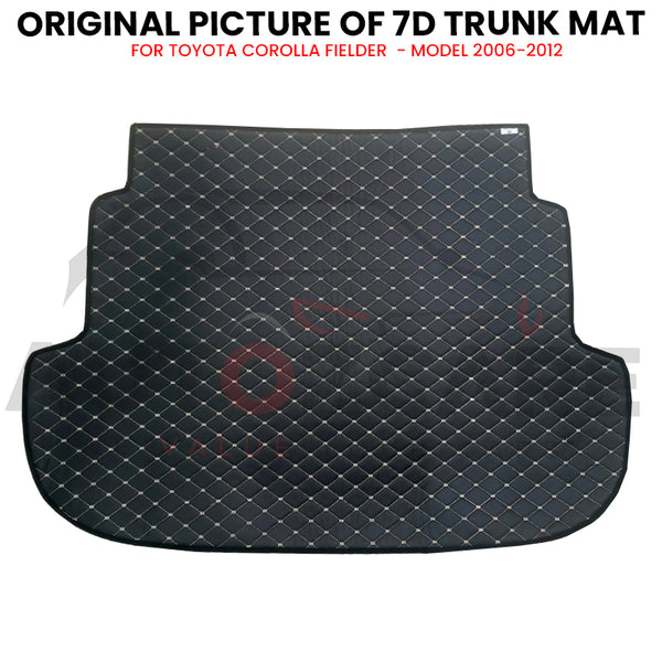 Toyota Corolla Fielder 7D Custom Car Trunk Mat - Model 2006-2012