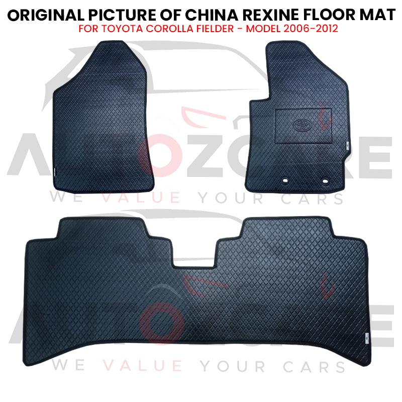 Toyota Corolla Fielder China Rexine Floor Mat 3PCS - Model 2006-2012