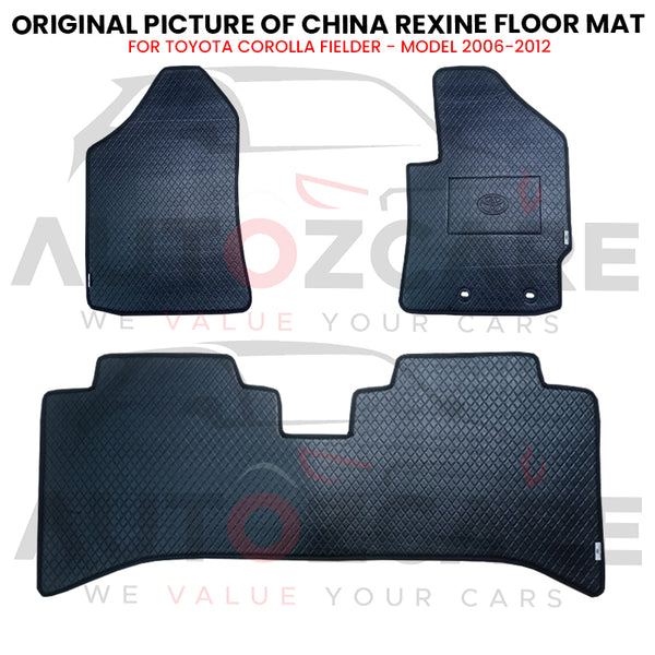Toyota Corolla Fielder China Rexine Floor Mat 3PCS - Model 2006-2012