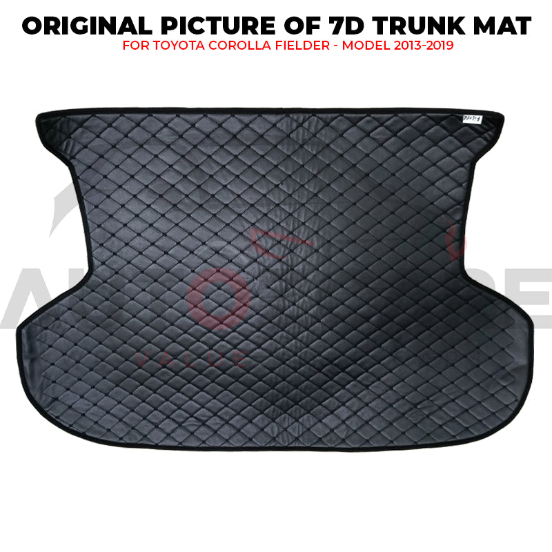 Toyota Corolla Fielder 7D Custom Car Trunk Mat - Model 2013-2019