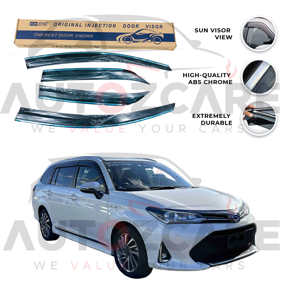 Toyota Corolla Fielder Air press sun visor with chrome - Model 2013-2025