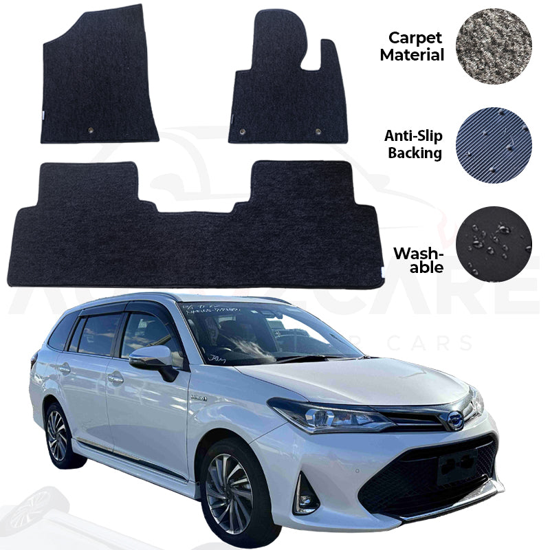 Toyota Corolla Fielder Genuine Fitting Carpet Floor Mat 3PCS - Model 2013-2019