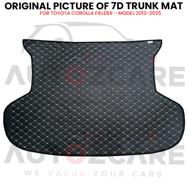 Toyota Corolla Fielder 7D Custom Car Trunk Mat - Model 2013-2025