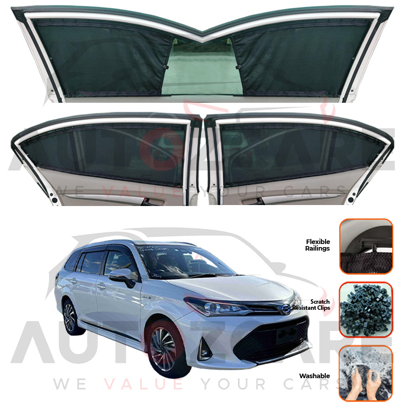 Toyota Corolla Fielder Custom Car Sliding Curtains - Model 2013-2025