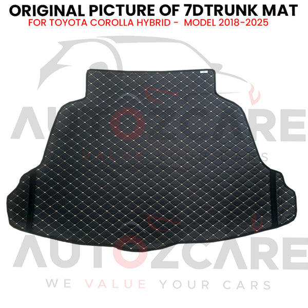 Toyota Corolla Hybrid 7D Custom Car Trunk Mat - Model 2018-2025