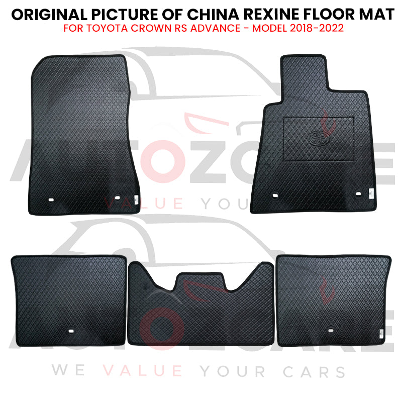 Toyota Crown RS Advance China Rexine Floor Mat 5PCS - Model 2018-2022