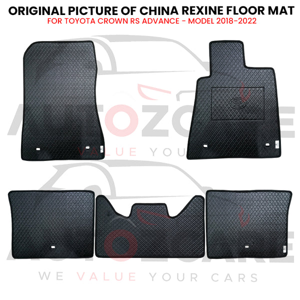 Toyota Crown RS Advance China Rexine Floor Mat 5PCS - Model 2018-2022