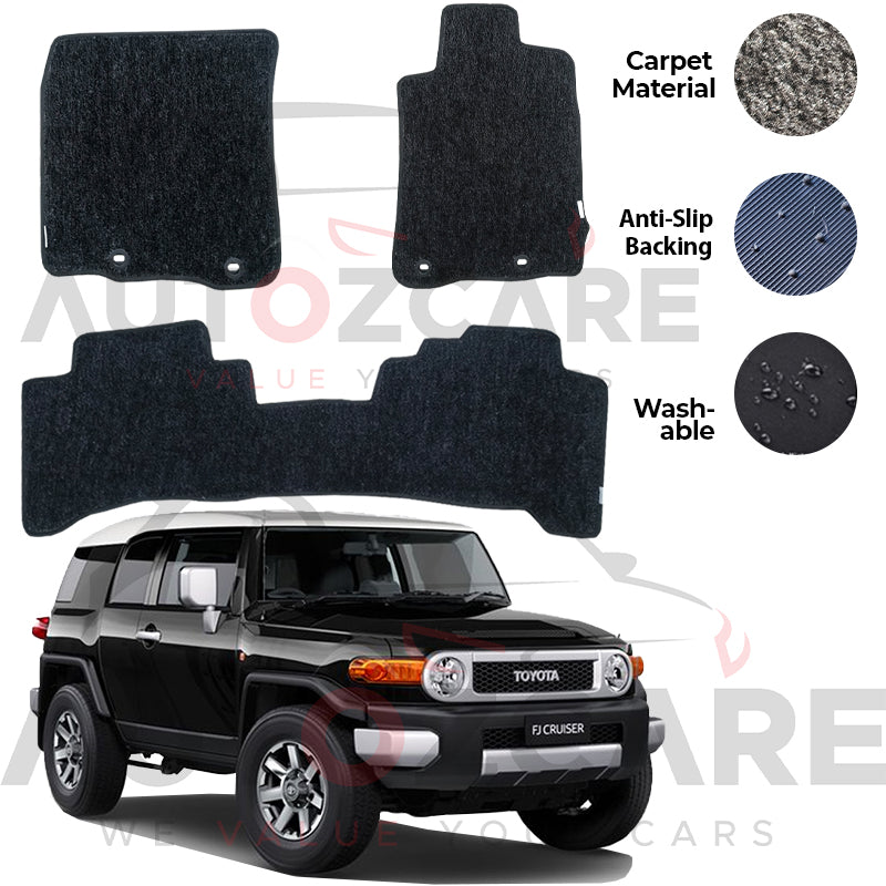 Toyota Fj Cruiser Genuine Fitting Carpet Floor Mat 3PCS - Model 2006-2018