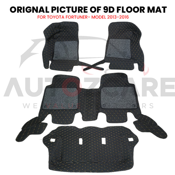 Toyota Fortuner 9D Custom Floor Mat - Model 2013-2016