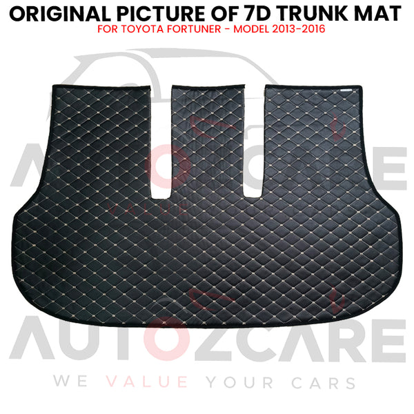 Toyota Fortuner 7D Custom Car Trunk Mat - Model 2013-2016
