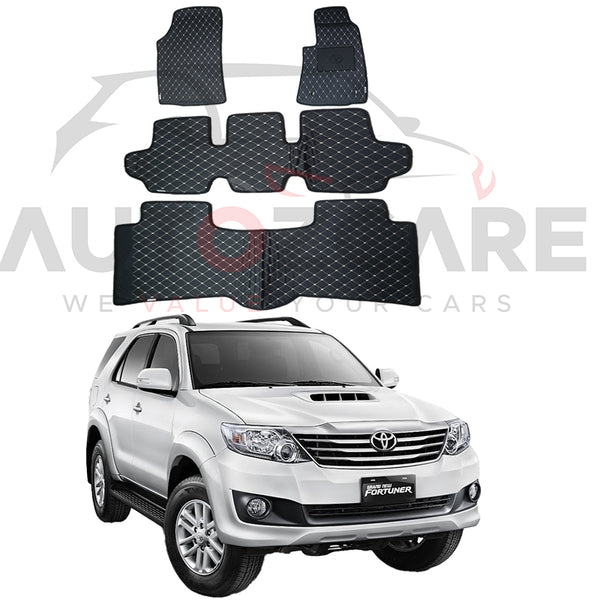 Toyota Fortuner 7D Floor Mat ( Flat Style ) 4PCS - Model 2013-2016