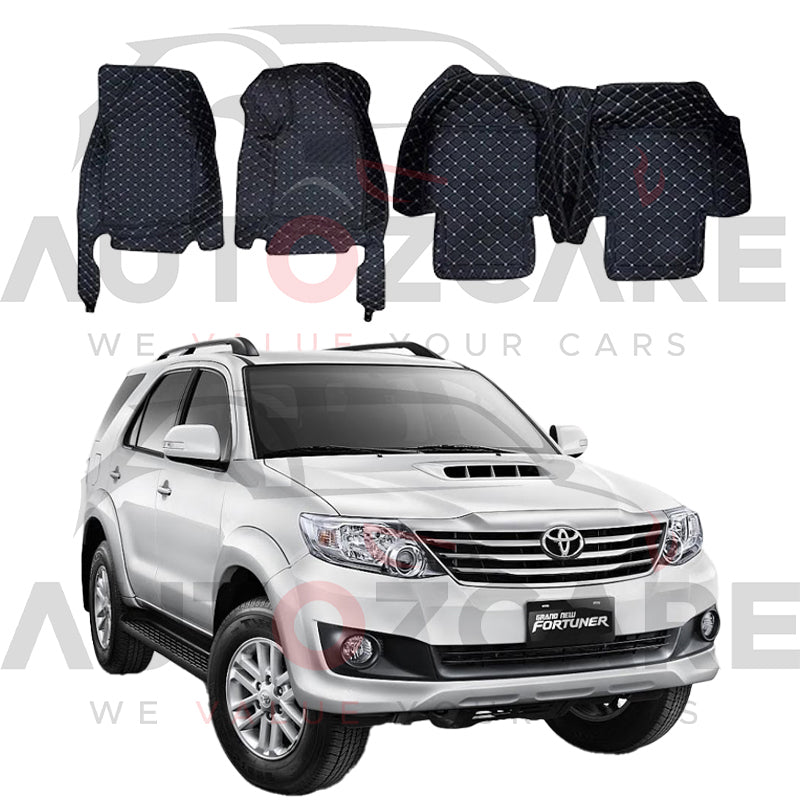Toyota Fortuner 7D Floor Mats (4PCS) - Model 2013-2016 Best Floor mat | Fortuner Floor | Fortuner Mat | Mix Thread