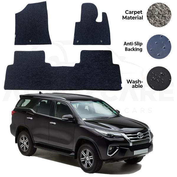 Toyota Fortuner Genuine Fitting Carpet Floor Mat 4PCS - Model 2017-2021