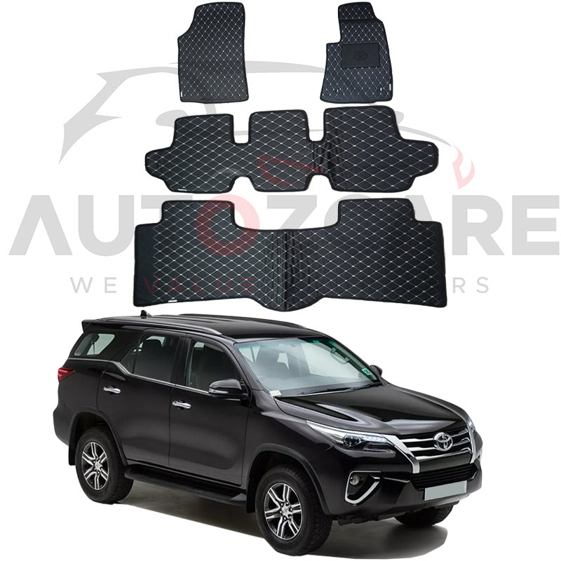 Toyota Fortuner 7D Floor Mat ( Flat Style ) 4PCS - Model 2017-2021