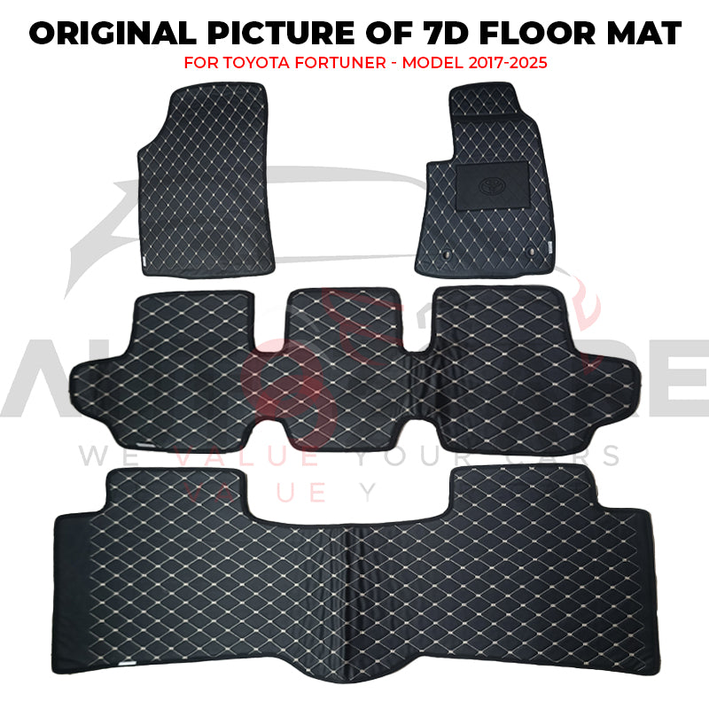 Toyota Fortuner 7D Floor Mat ( Flat Style ) 4PCS - Model 2017-2025