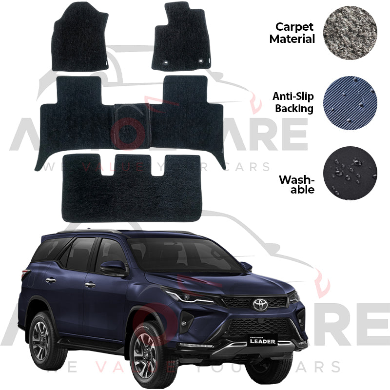 Toyota Fortuner Genuine Fitting Carpet Floor Mat 4PCS - Model 2017-2025